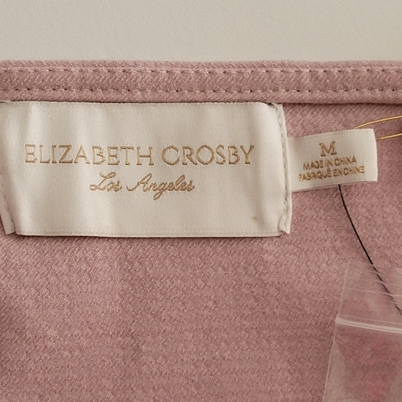 ELIZABETH CROSBY Anthropologie NWT Pink Emma Dress Tie Waist M - Picture 12 of 13